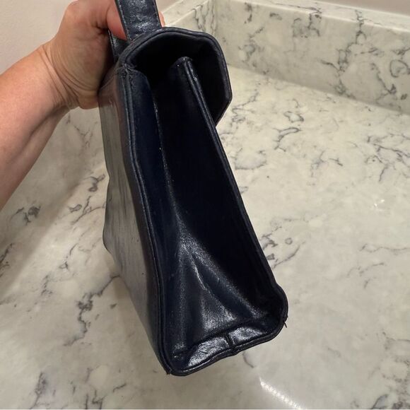 Classic Vintage Elegant Navy brass minibag Handbag - Picture 4 of 15